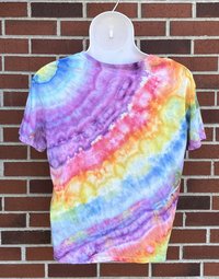 Hand dyed ice dye by Lucky Burrito Rolling Stones size women's XL