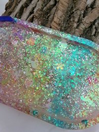 Resin Rolling /Trinket tray  (glittery unicorn sparkly color scheme)