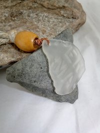 River Glass Necklace antique P mason glass 