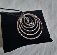 Grateful dead Stealie with Concentric Circles necklace