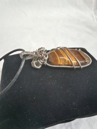 Wire Wrapped Tigers eye Necklace 