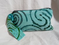 batik spiral motif  zippered wristlet bags (clutch) M