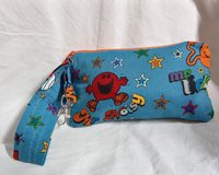 Mr. Men show   motif  zippered wristlet bags (clutch) M
