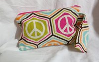 peace signs motif  zippered wristlet bags (clutch)
