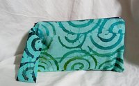 Handmade by Lucky Burrito spiral batik motif  zippered wristlet bags (clutch) Large