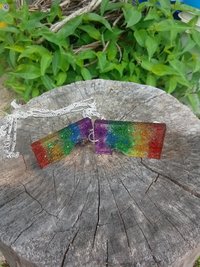 TWO necklace set (Rainbow glitter)
