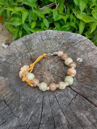 Agate hemp  JOY  adjustable suede bracelet 