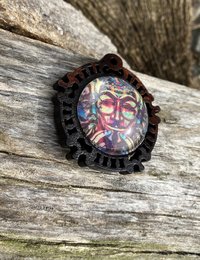 Wood/glass  Anon / Commander X  pendant  #2