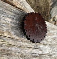 Wood/glass  Anon / Commander X  pendant #1