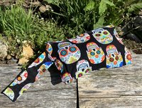 sugar skulls motif  zippered wristlet bags (clutch) M