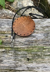 Jerry Garcia wooden pendant necklace