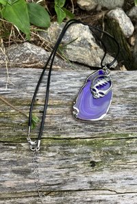 Grateful Dead Stealie & Purple Amethyst Geode