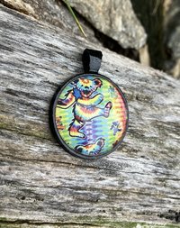 Grateful Dead Dancing Bear  and metal Pendant