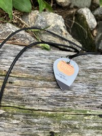 Grateful Dead  Dancing Bear Guitar pick necklace (blue )