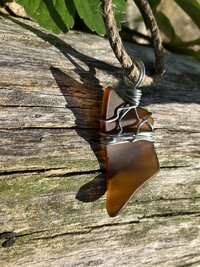 River Glass Necklace  twisty wrap