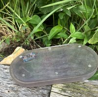 Resin Rolling/Trinket tray  (color shifting rainbow/  lavender/ rose gray  base)