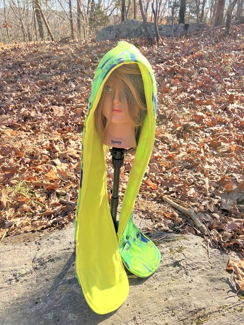 Handmade by Lucky Burrito Beautiful XL Hooded Scarves inspired by the designs of Sienna Rose* fully reversible aliens 