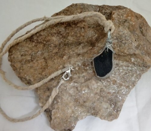 River Glass / Pottery Necklace 