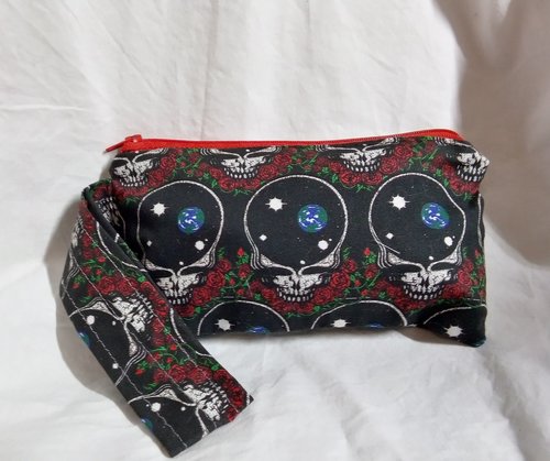  official licensed Grateful Dead Space your face  motif  zippered wristlet bags (clutch) M