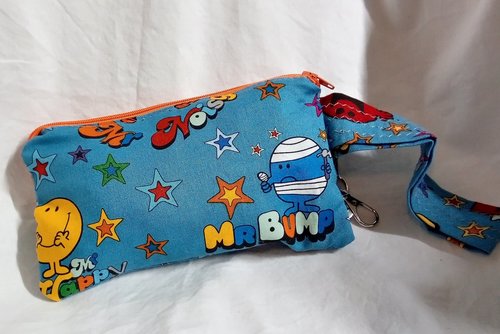 Mr. Men show   motif  zippered wristlet bags (clutch) M