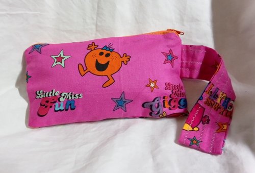 little miss naughty motif  zippered wristlet bags (clutch) M