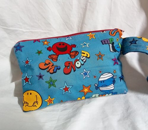 Handmade by Lucky Burrito Mister men Show motif zippered wristlet bags (clutch) Large