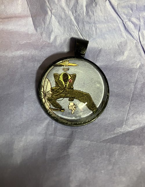 Grateful Dead Shakedown Street man  and metal Pendant