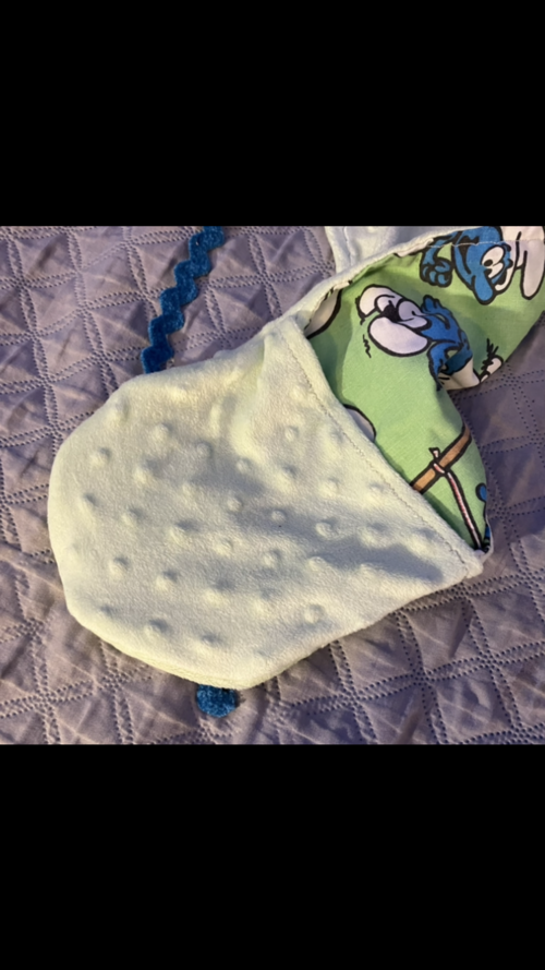 Beautiful Hooded Scarves inspired by the designs of Sienna Rose*  Vintage  cotton Smurf  Fabric