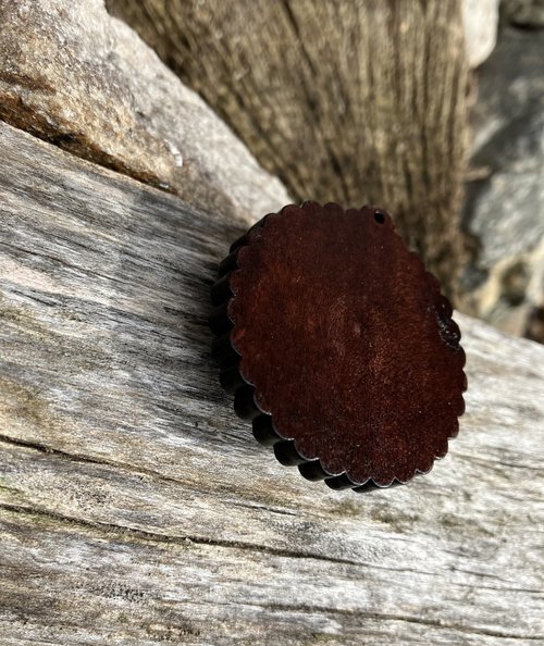 Wood/glass  Anon / Commander X  pendant #3