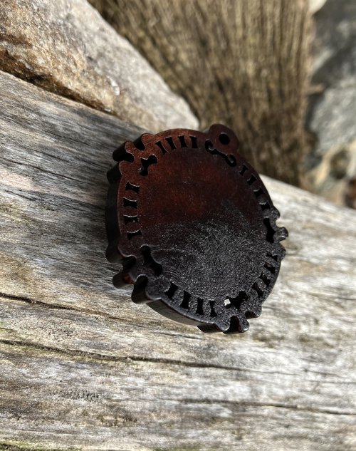Wood/glass  Anon / Commander X  pendant  #2