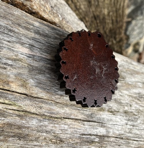 Wood/glass  Anon / Commander X  pendant #1