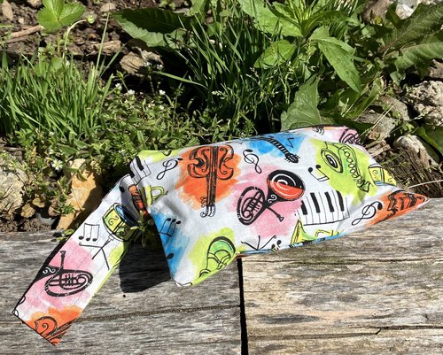 Musical motif  zippered wristlet bags (clutch) M