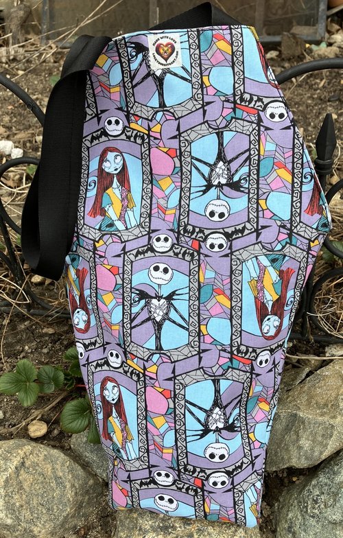 Handmade coffin bag by Lucky Burrito The Nightmare Before Christmas, Jack & Sally Tim Burton 