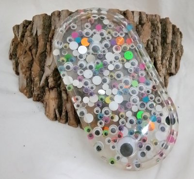 Resin Rolling /Trinket tray  (Disco Googley eyes version)