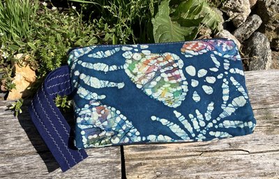 Handmade by Lucky Burrito zippered wristlet bags (clutch) Large
