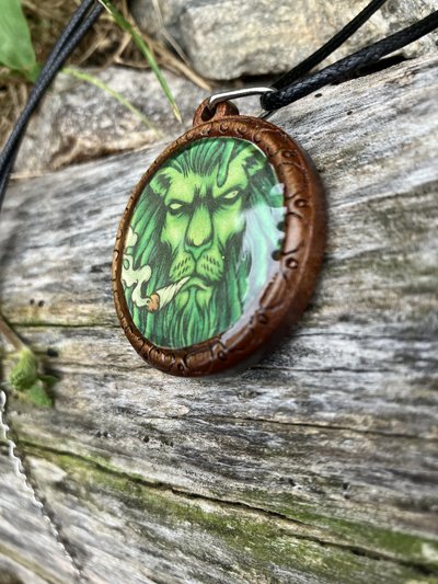 Smoking Rasta Lion pendant Necklace