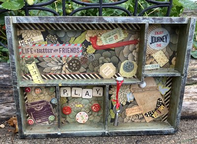 Life is a gamble altered art up-cycled